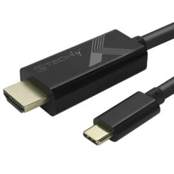Techly IADAP-USBC-HDMI5TY video kabel adapter 5 m USB Type-C HDMI Type A (Standaard) Zwart - Afbeelding 2