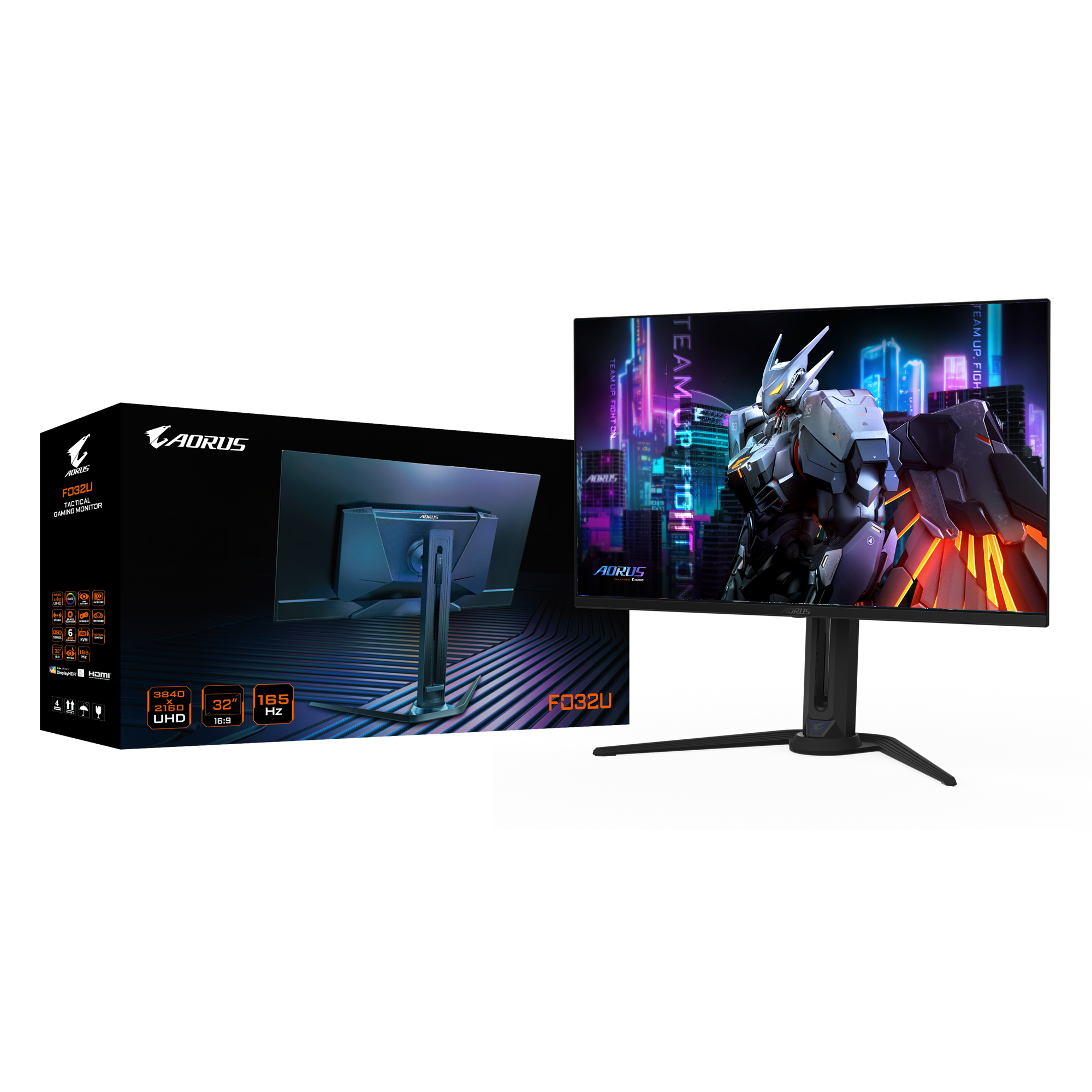 GIGABYTE AORUS FO32U EK computer monitor 80 cm (31.5") 3840 x 2160 Pixels 4K Ultra HD OLED Zwart - Afbeelding 9