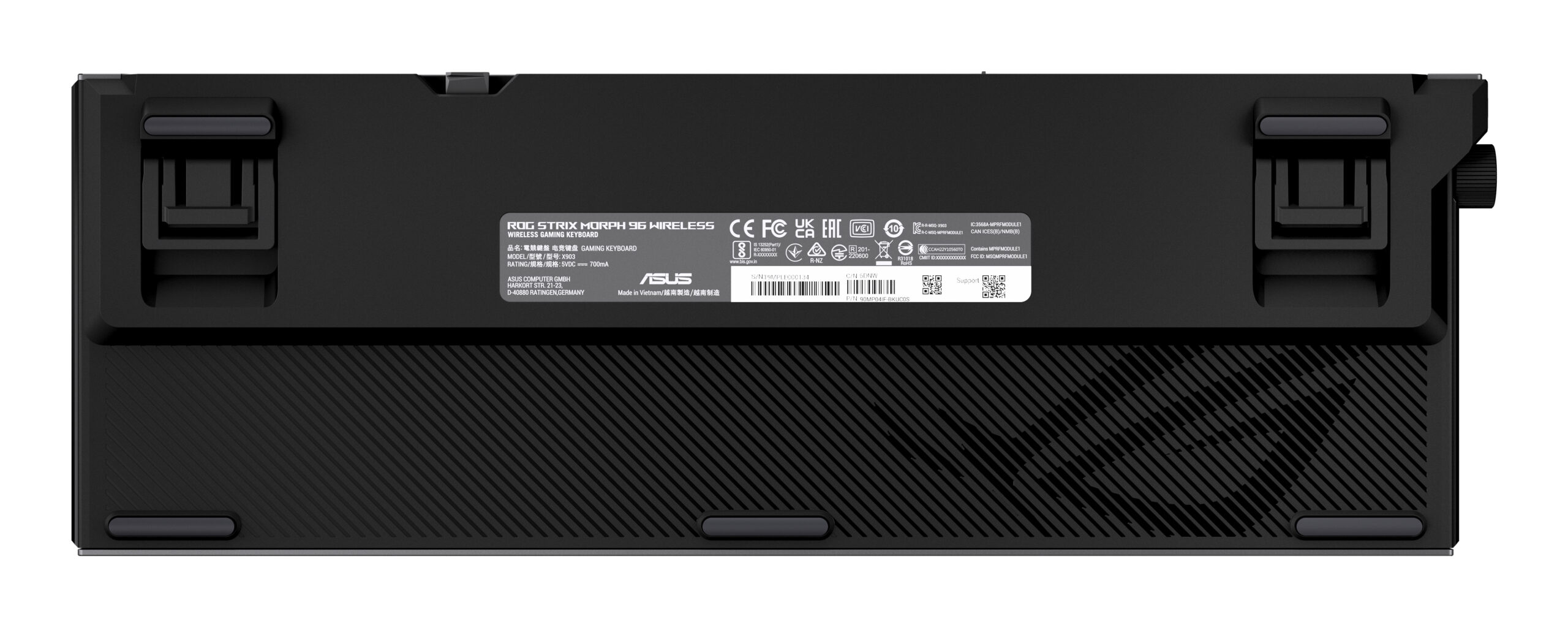 ASUS ROG Strix Morph 96 Wireless toetsenbord Gamen USB + RF Wireless + Bluetooth QWERTZ Duits Zwart - Afbeelding 6