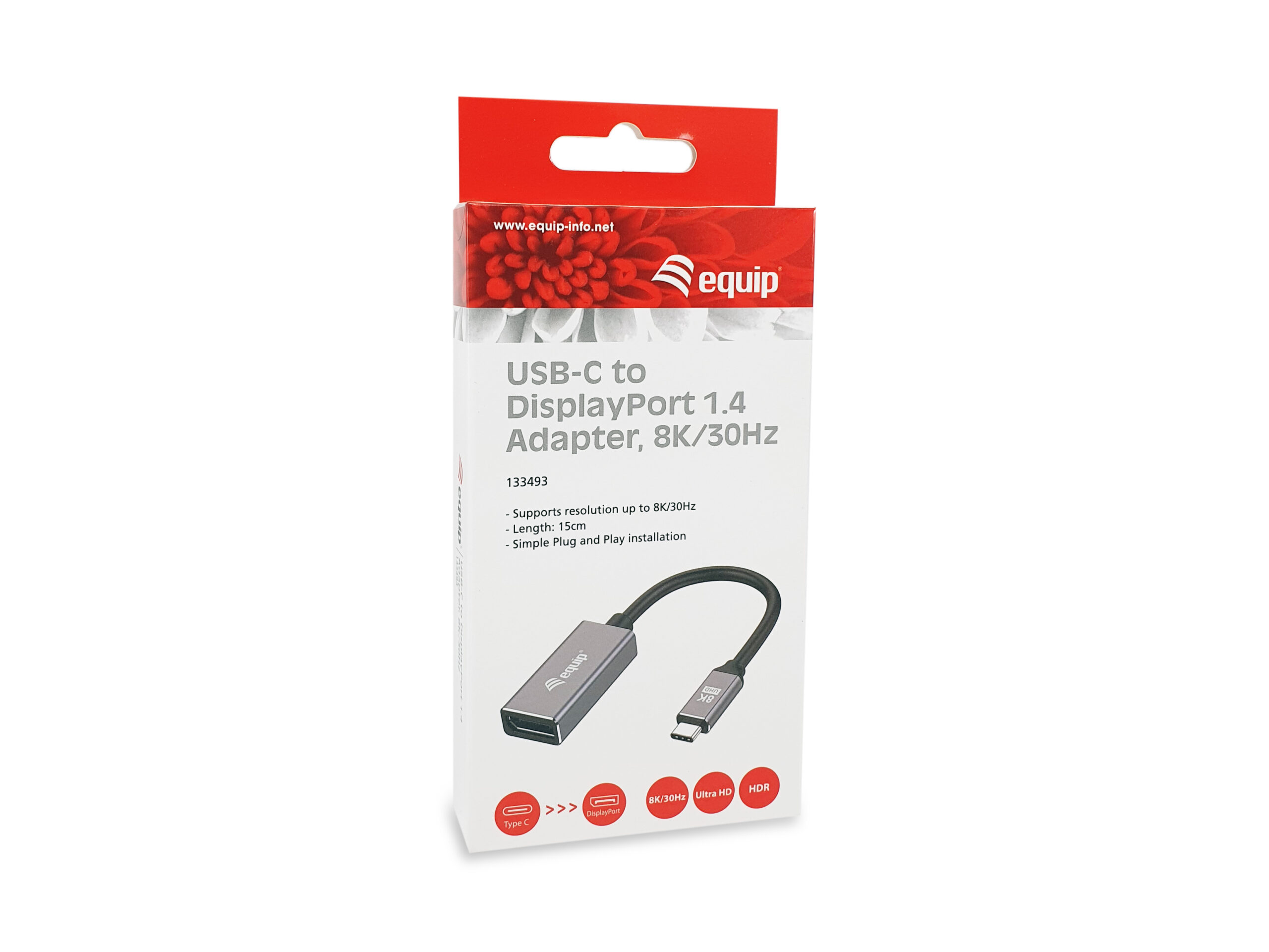 Equip 133493 USB-C naar DisplayPort 1.4 Adapter, 8K/30Hz - Afbeelding 6