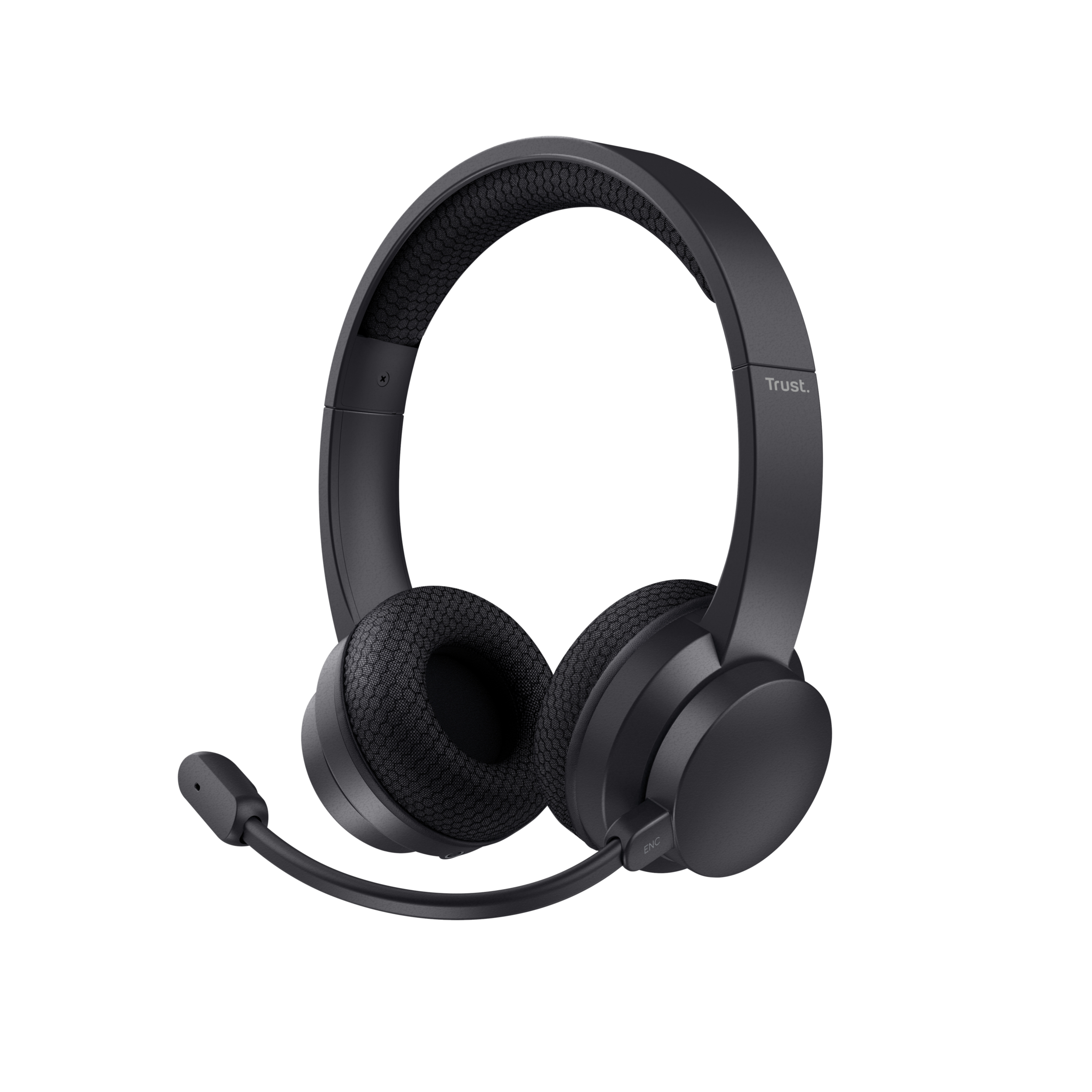 Trust Ayda Draadloze Headset - Bluetooth headset – USB-C aansluiting – Zwart - Afbeelding 2