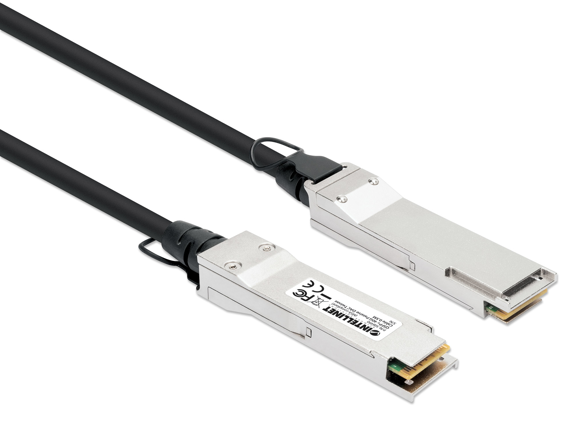 Intellinet 508490 InfiniBand en Glasvezelkabel 0,5 m QSFP+ Zwart, Zilver - Afbeelding 3