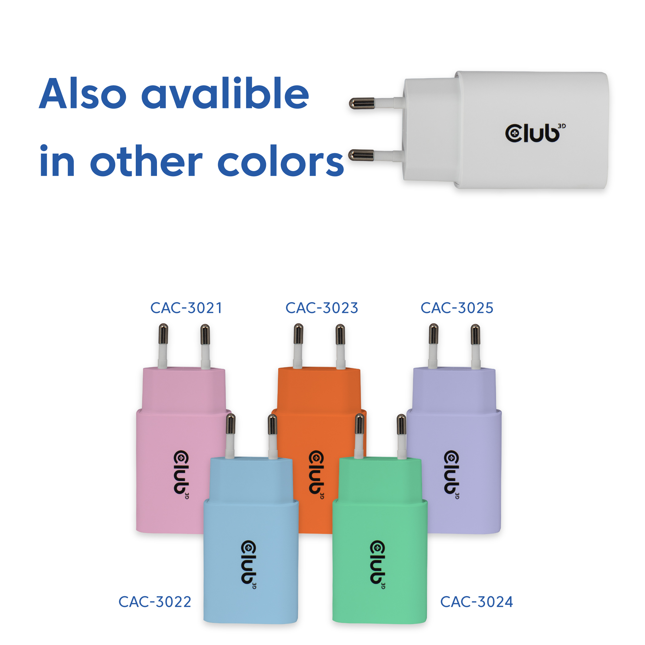 CLUB3D 2-Pack USB C Charger 30 Watt Whit - Afbeelding 7