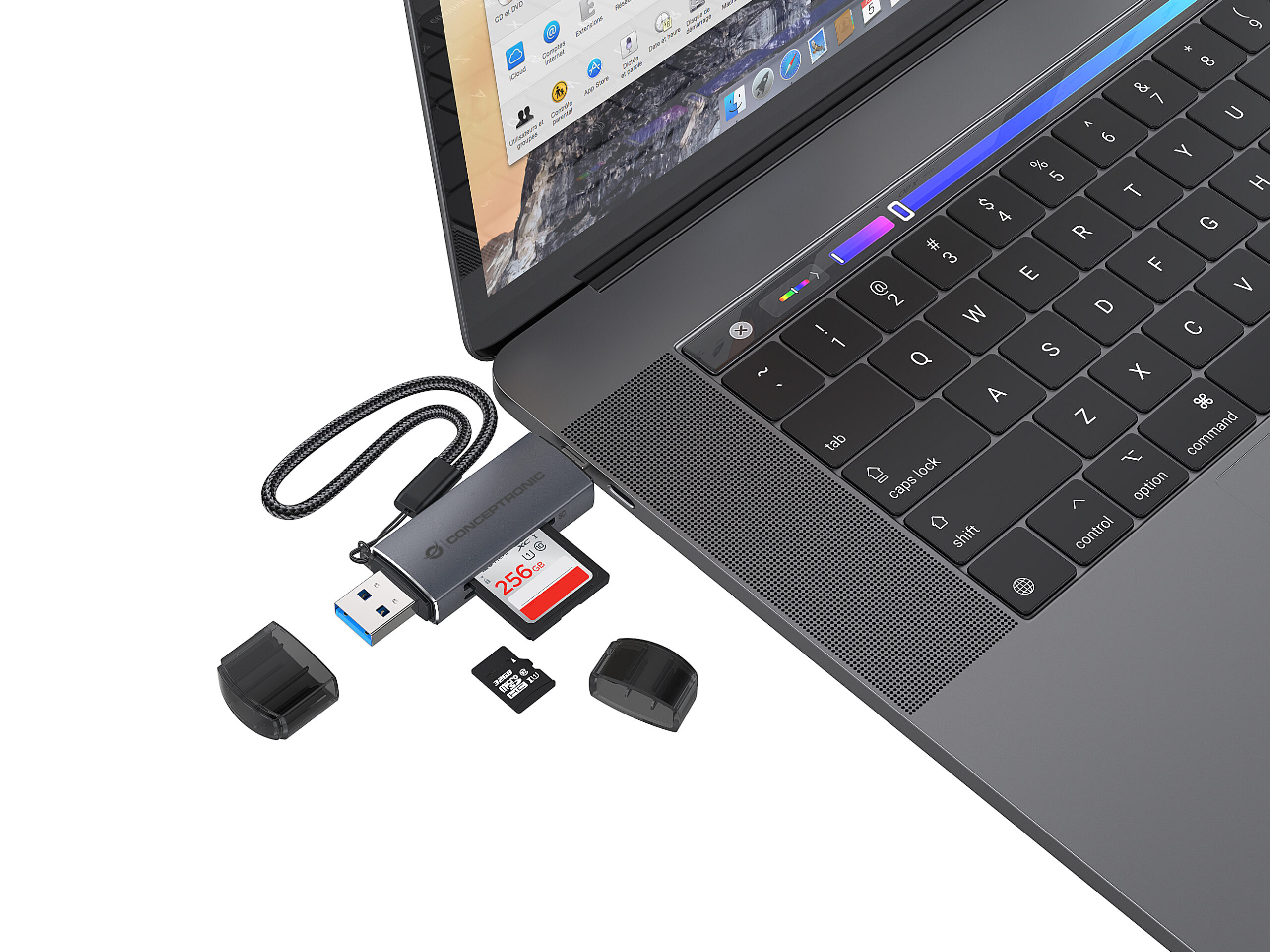 Conceptronic BIAN05G geheugenkaartlezer USB 3.2 Gen 1 (3.1 Gen 1) Type-A/Type-C Grijs - Afbeelding 8