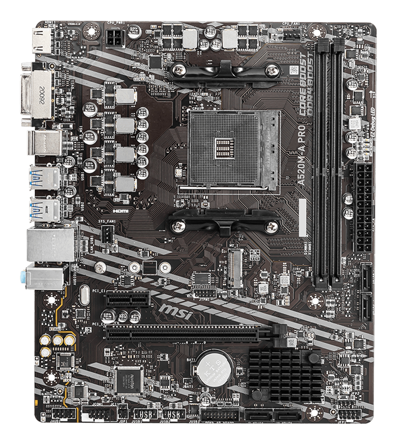 MSI A520M-A PRO moederbord AMD A520 Socket AM4 micro ATX - Afbeelding 3