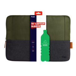 Trust Lisboa - Laptophoes - Sleeve - 16 inch - Gerecycled materiaal - Groen - Afbeelding 5