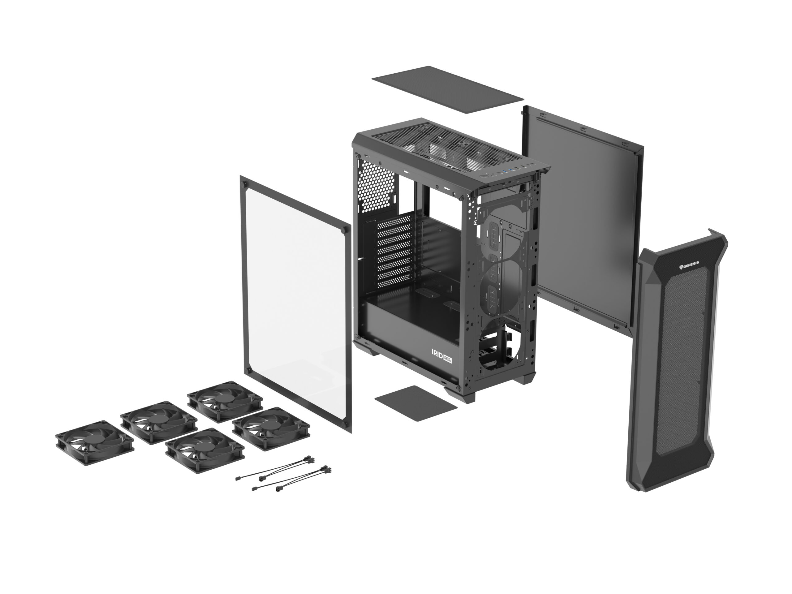 GENESIS Irid 505F Midi Tower Zwart - Afbeelding 18