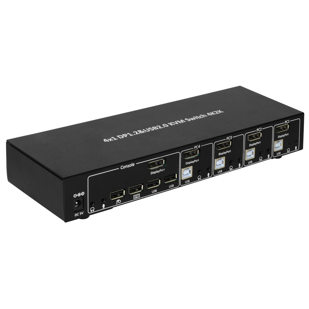 Techly IDATA DP-KVM4 KVM-switch Rack-montage Zwart - Afbeelding 5