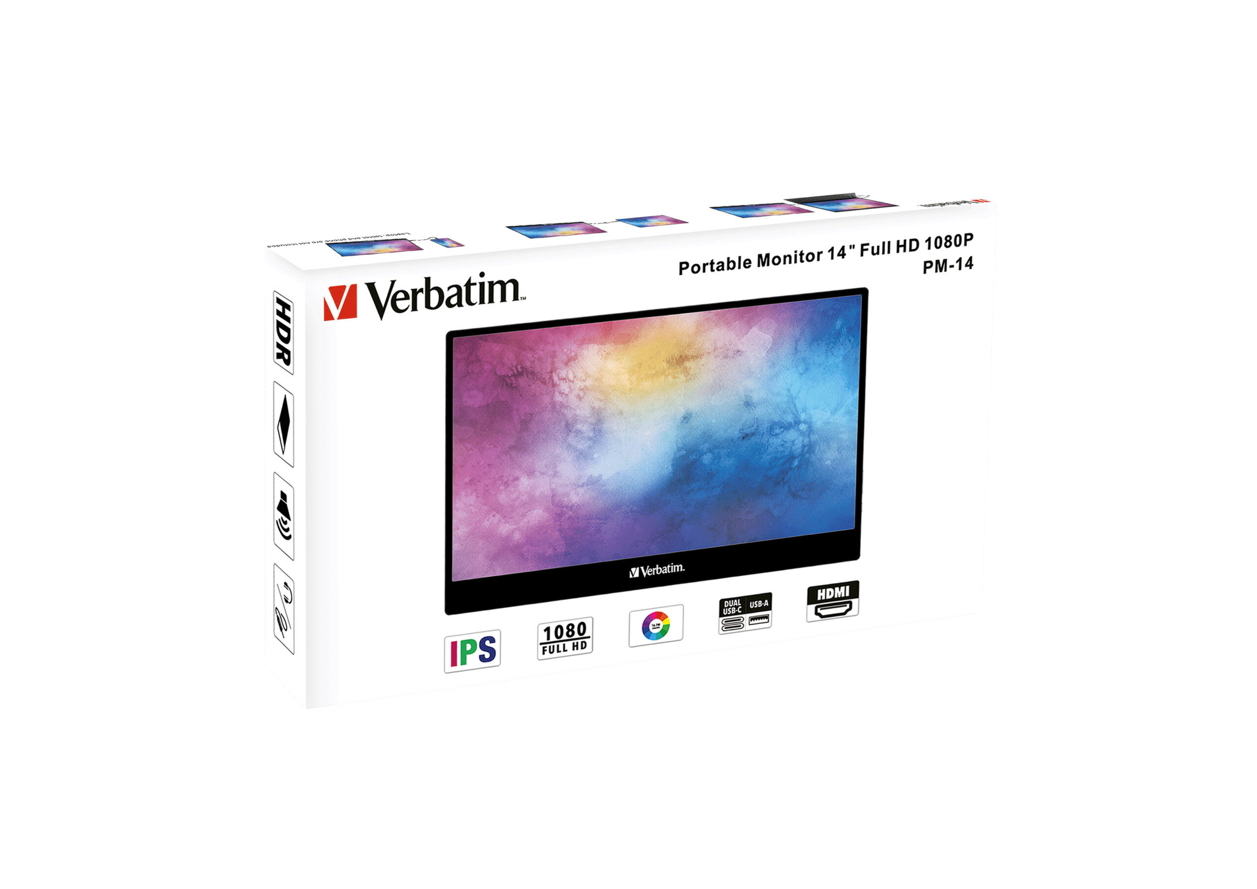 Verbatim 49590 computer monitor 35,6 cm (14") 1920 x 1080 Pixels Full HD LCD Zwart - Afbeelding 6
