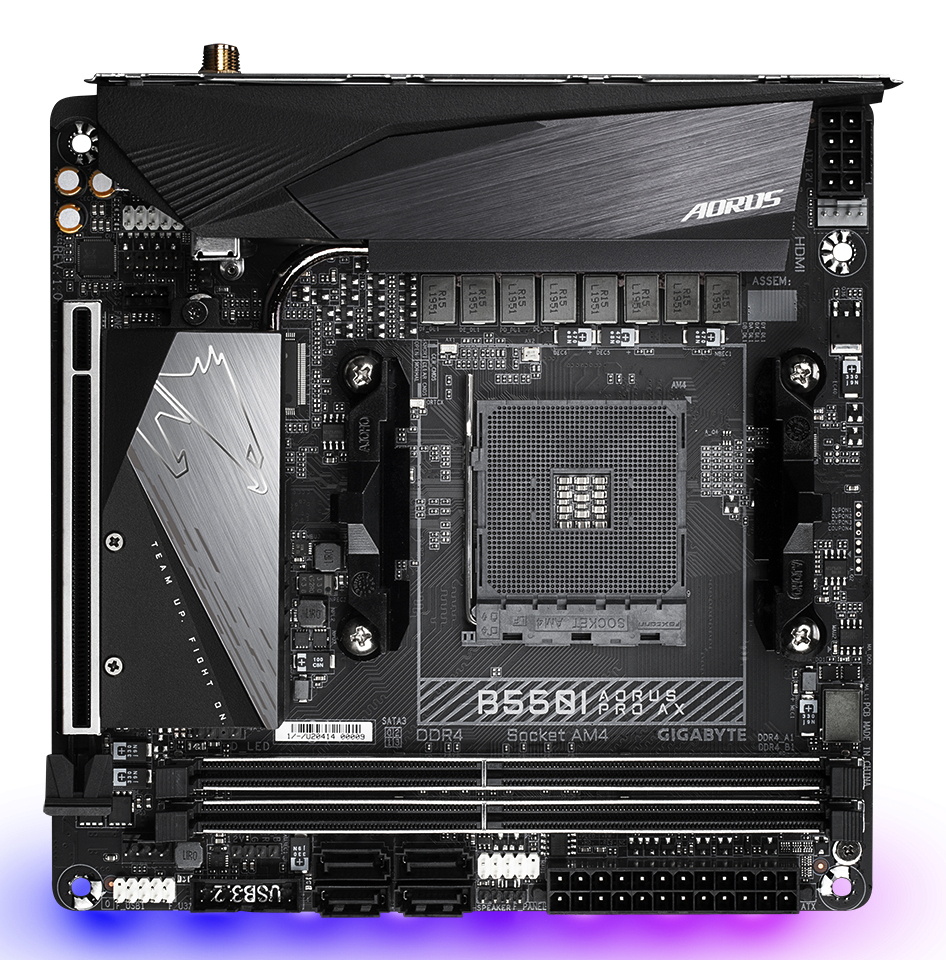 GIGABYTE B550I AORUS PRO AX moederbord AMD B550 Socket AM4 mini ITX - Afbeelding 3