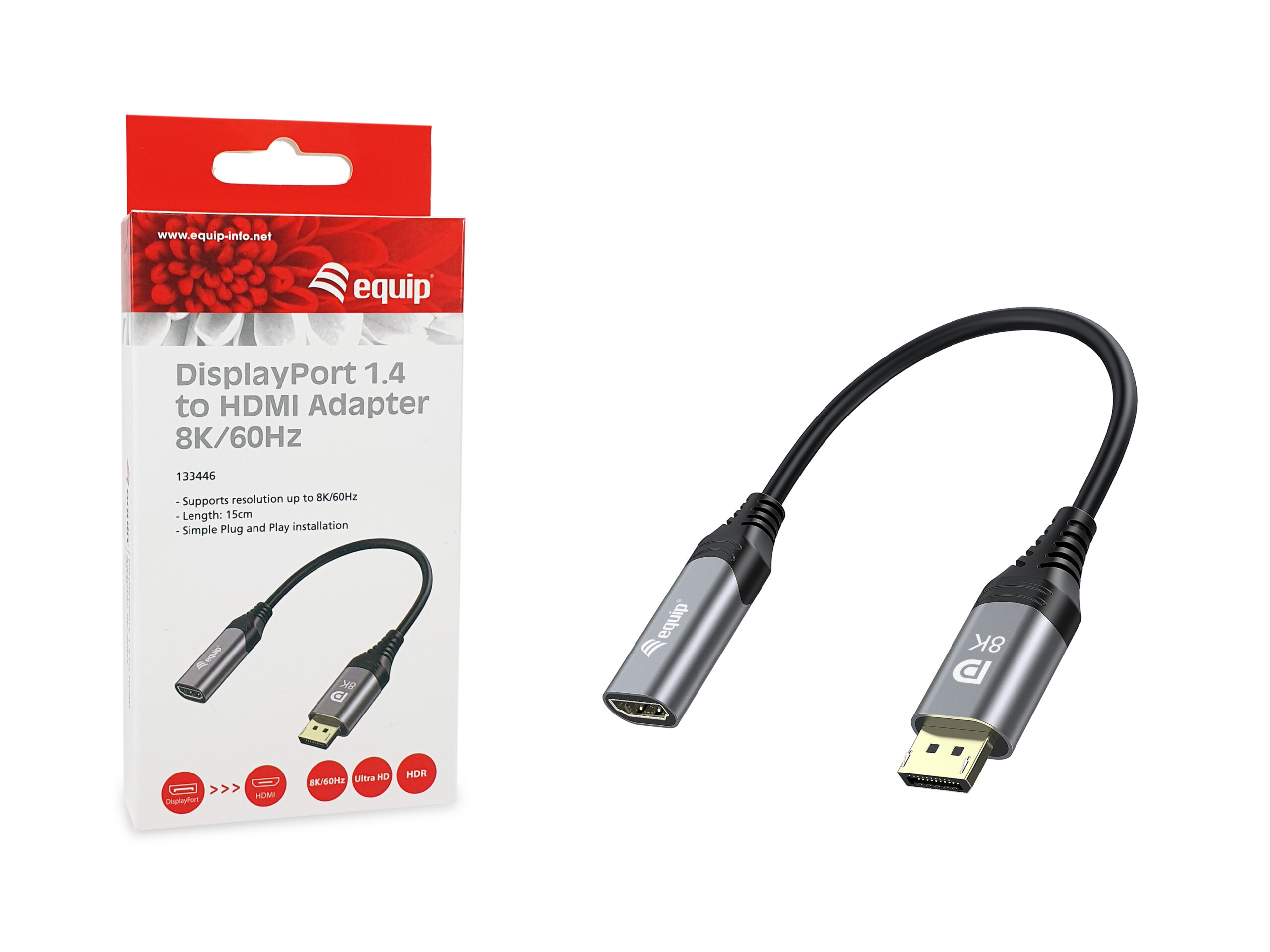 Equip DisplayPort 1.4 naar HDMI adapter, 8K/60Hz - Afbeelding 8