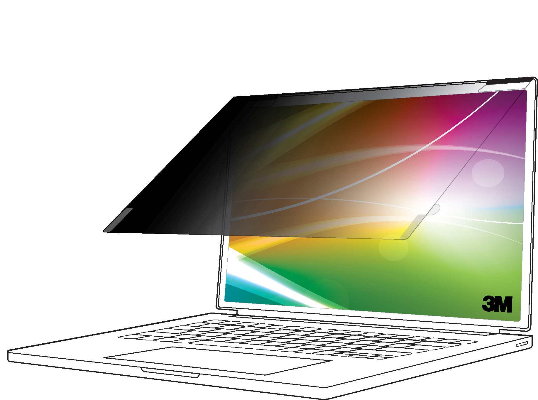 3M Bright Screen Privacy Filter voor Microsoft® Surface® Pro 8, 9, 11, Pro X 13in, 3:2, BPTMS002