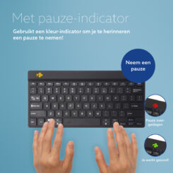 R-Go Tools Ergonomisch toetsenbord R-Go Compact Break, compact toetsenbord met pauzesoftware, QWERTY (US), Bluetooth, zwart - Afbeelding 8
