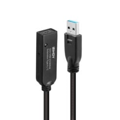 Lindy 43376 USB-kabel USB 3.2 Gen 1 (3.1 Gen 1) 10 m USB A USB C 5 Gbit/s Zwart