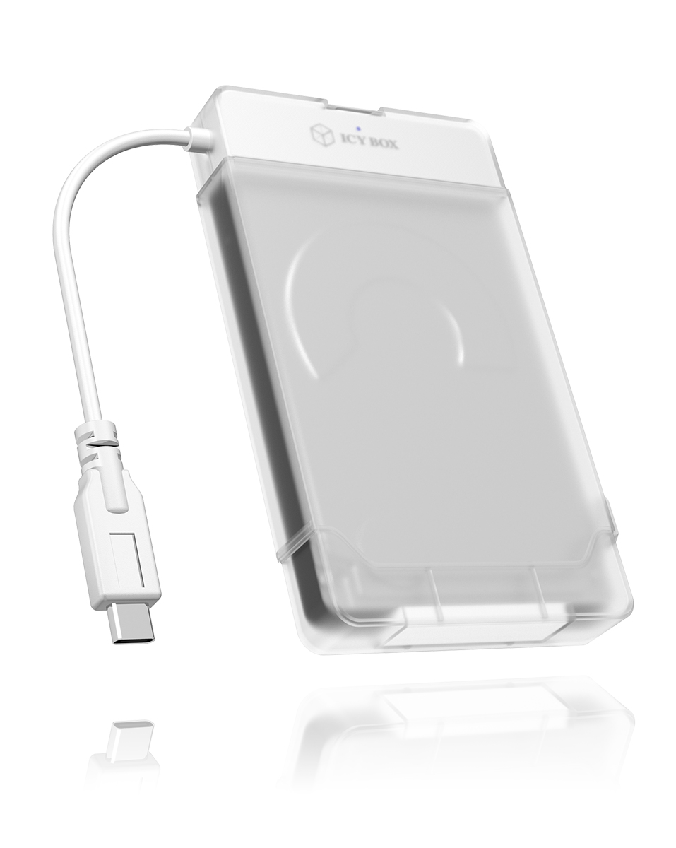 ICY BOX IB-AC703-C HDD-/SSD-behuizing Doorschijnend, Wit 2.5" - Afbeelding 3
