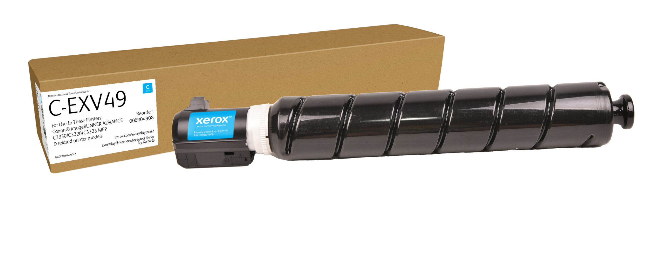 Everyday™ Cyaan Remanufactured Toner van Xerox compatible met Canon C-EXV49 (8525B002), Standaard capaciteit - Afbeelding 2