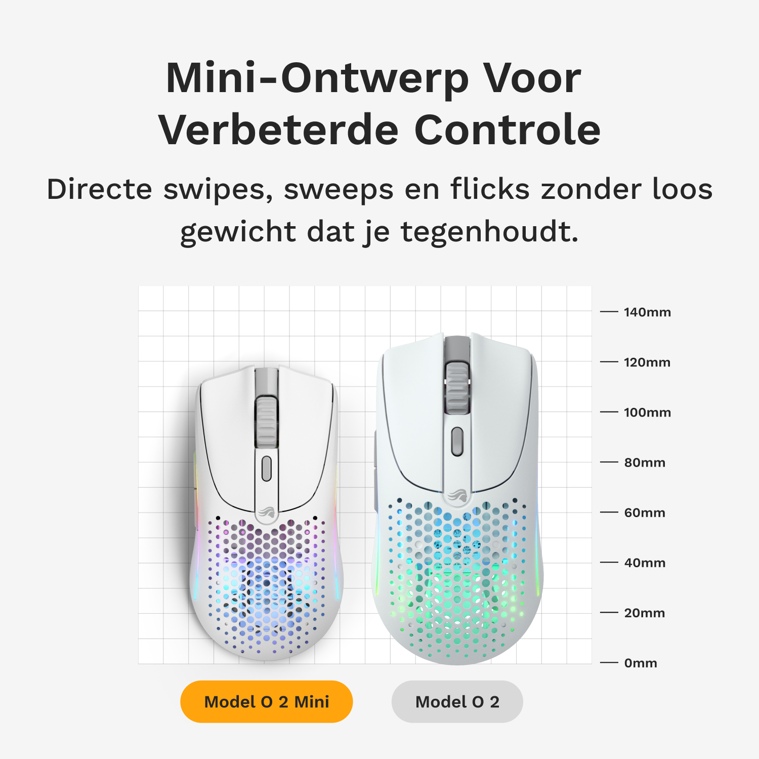 Glorious Gaming Model O 2 Mini Wireless muis Gamen Rechtshandig RF-draadloos + Bluetooth Optisch 26000 DPI - Afbeelding 12