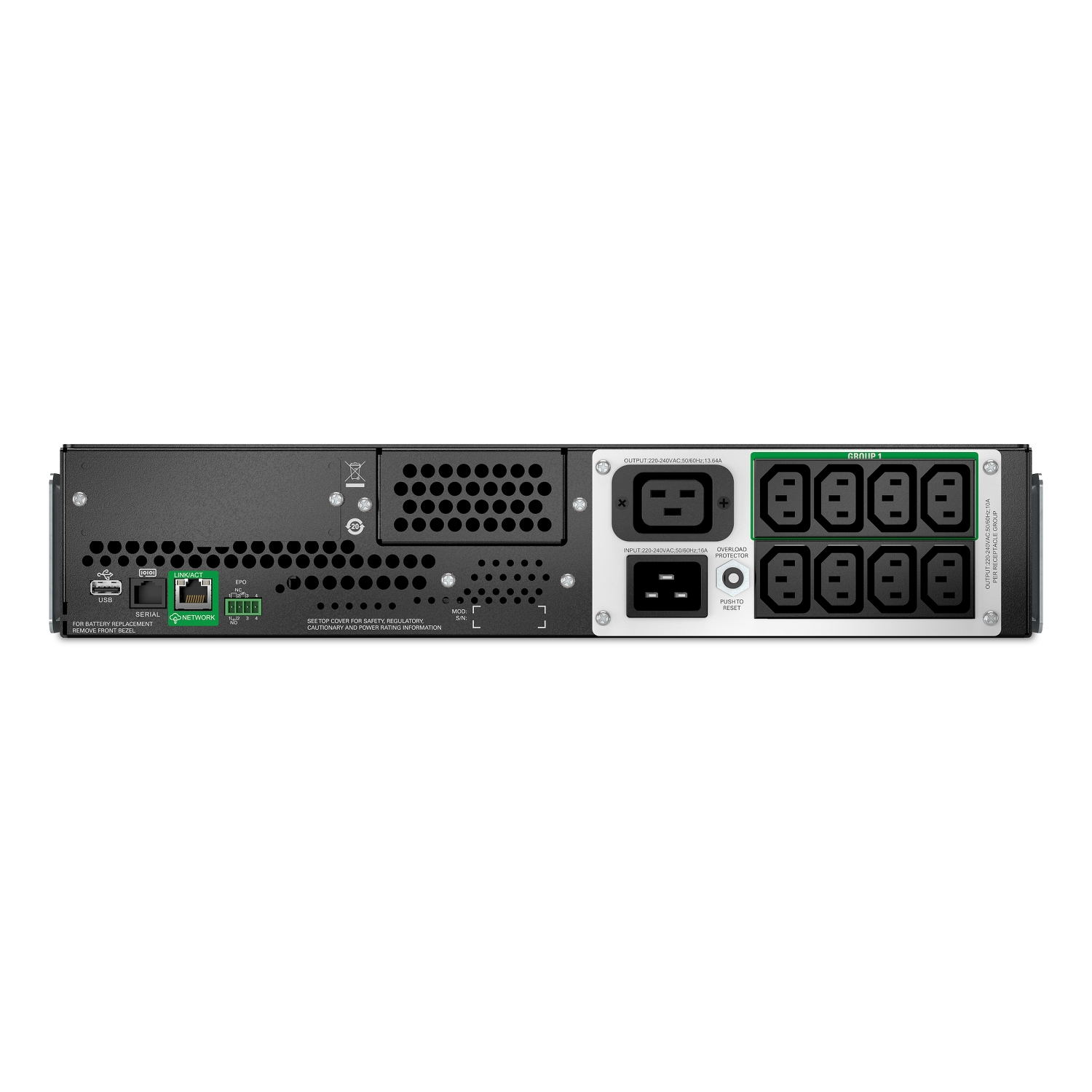 APC Smart-UPS Li-ion SMTL2200RMI2UC - 8xC13 & 1xC19, Rackmount 2U, SmartConnect, 2200VA - Afbeelding 3