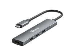 Equip 128963 interface hub USB 3.2 Gen 1 (3.1 Gen 1) Type-C 5000 Mbit/s Zwart, Zilver