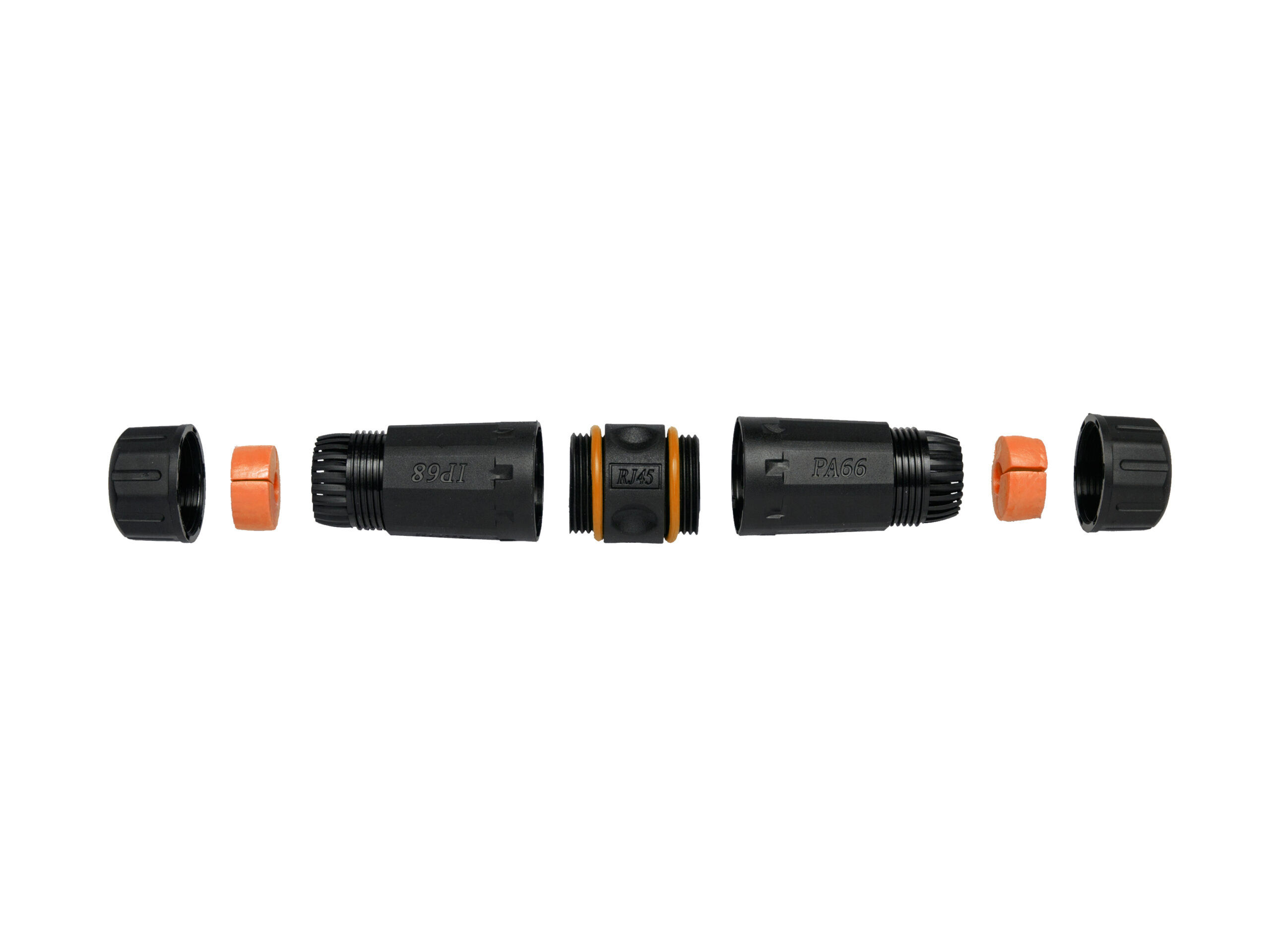 Equip 221162 tussenstuk voor kabels RJ-45 Zwart, Oranje - Afbeelding 4