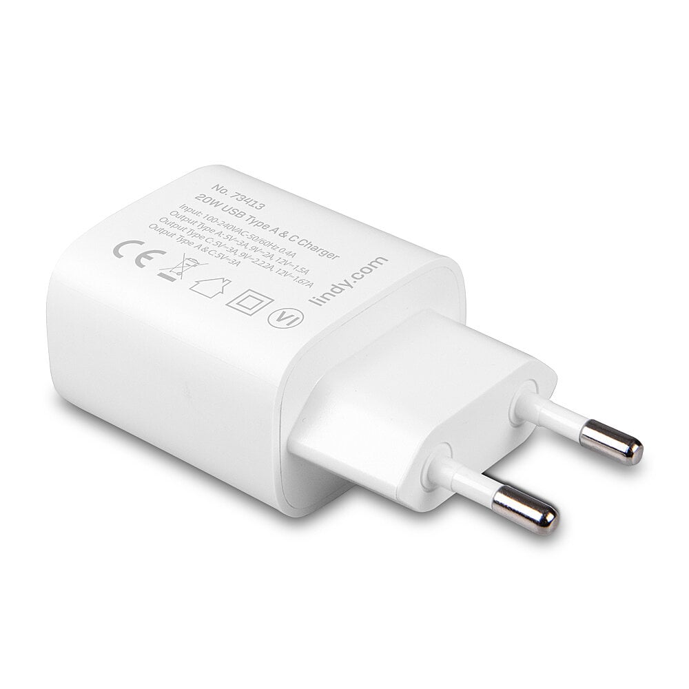 Lindy 73413 oplader voor mobiele apparatuur Universeel Wit AC Snel opladen Binnen - Afbeelding 3