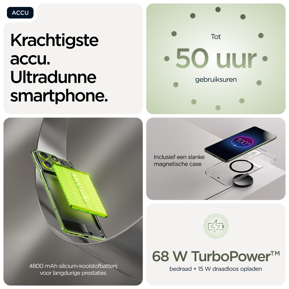 Motorola edge 70 17 cm (6.7") Dual SIM Android 16.0 5G USB Type-C 12 GB 512 GB 4800 mAh Groen - Afbeelding 15