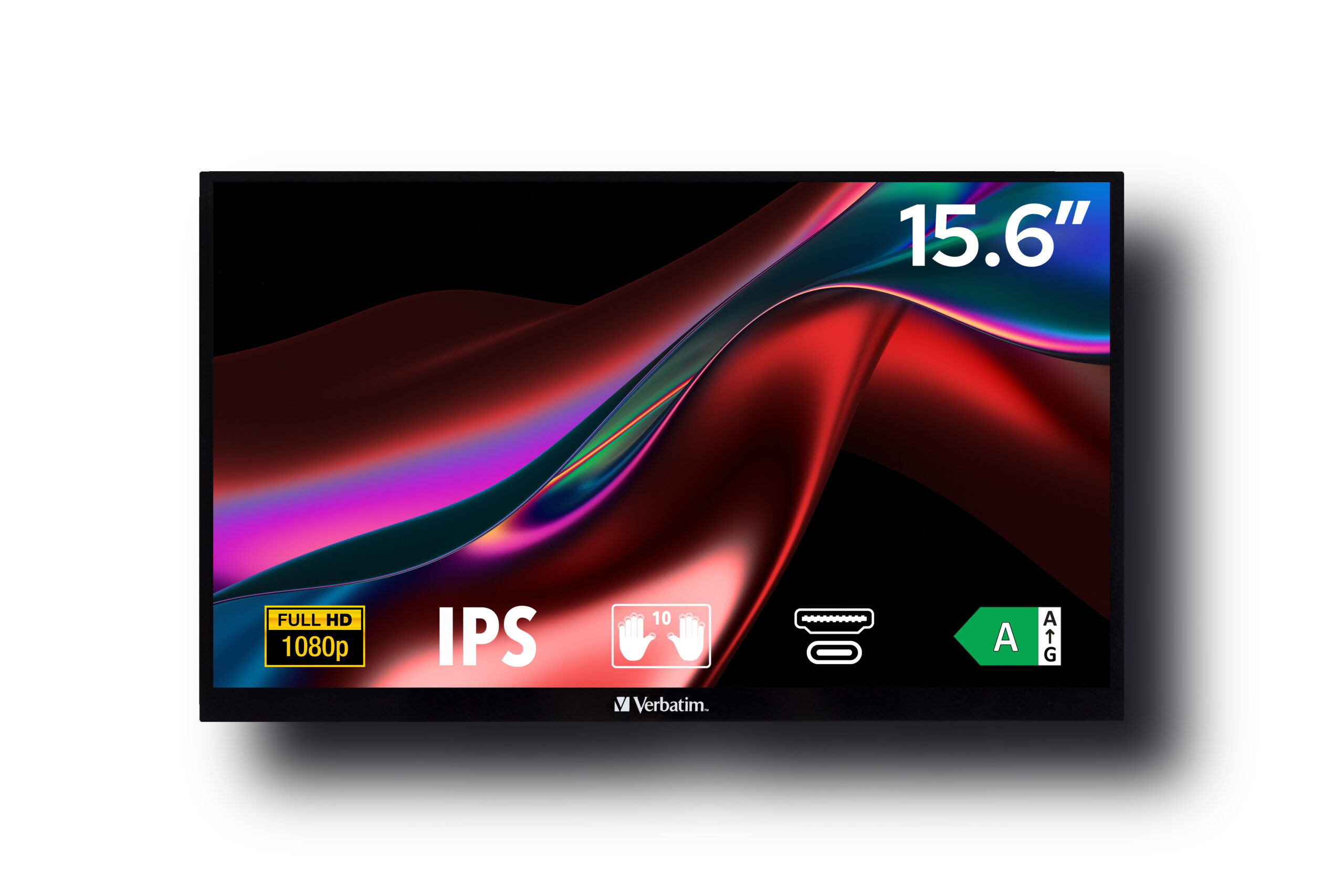 Verbatim 49592 computer monitor 39,6 cm (15.6") 1920 x 1080 Pixels Full HD LCD Touchscreen Zwart - Afbeelding 3