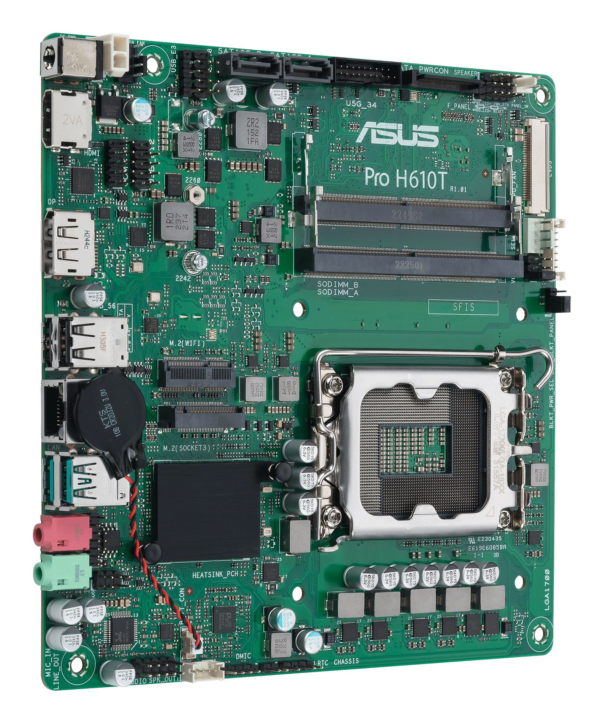 ASUS PRO H610T-CSM Intel H610 LGA 1700 Thin Mini ITX - Afbeelding 4
