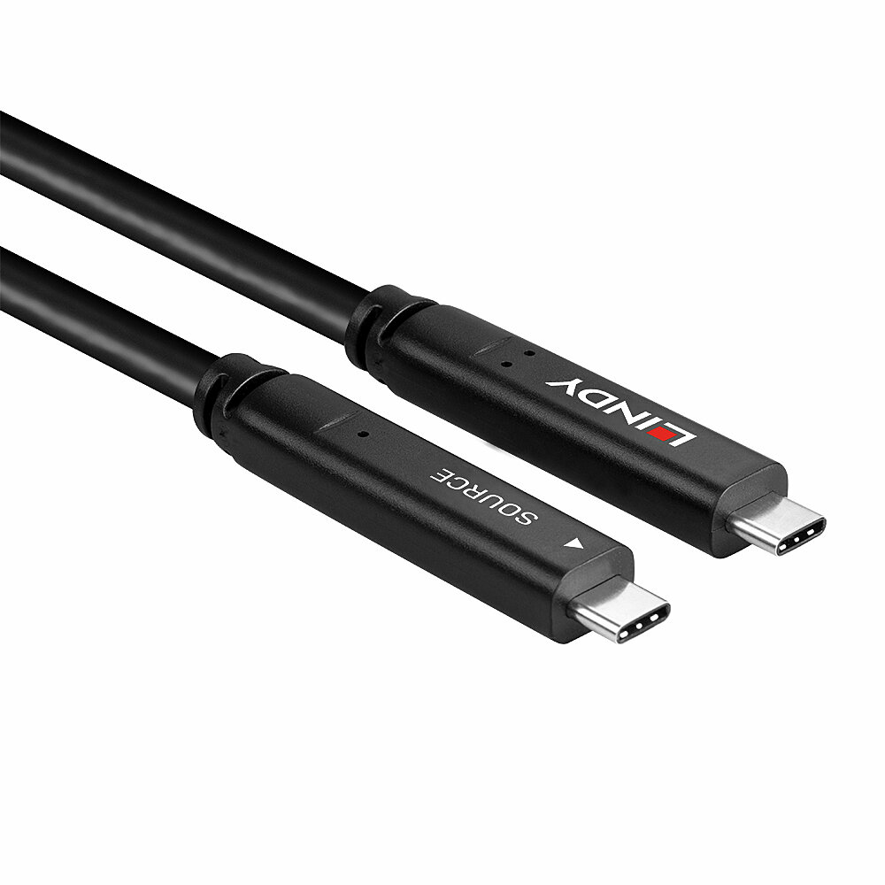 Lindy 43393 USB-kabel USB 3.2 Gen 1 (3.1 Gen 1) 8 m USB C 5 Gbit/s 60 W Zwart - Afbeelding 4