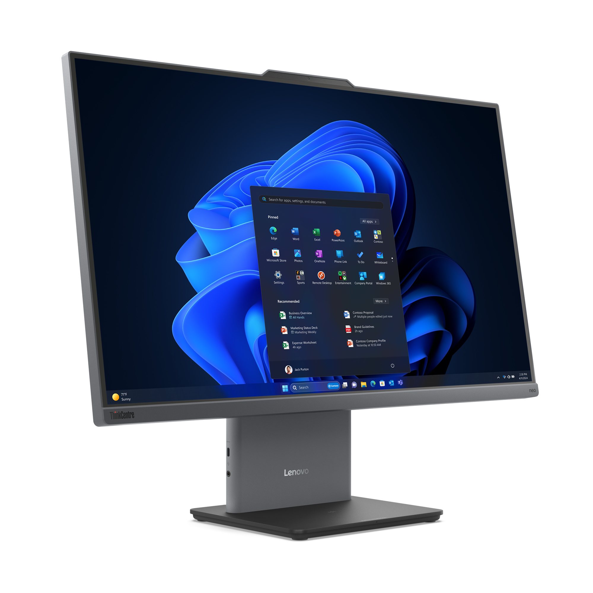 Lenovo ThinkCentre neo 50a 27 Gen 5 Intel® Core™ i5 i5-13420H 68,6 cm (27") 1920 x 1080 Pixels Alles-in-één-pc 16 GB DDR5-SDRAM 512 GB SSD Windows 11 Pro Wi-Fi 6 (802.11ax) Grijs - Afbeelding 4