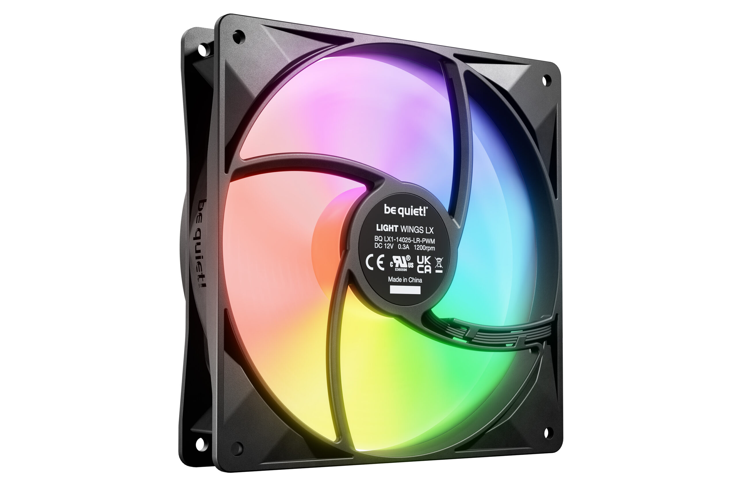 be quiet! LIGHT WINGS LX 140mm PWM 3-Pack Black Computer behuizing Ventilator 14 cm Zwart 3 stuk(s) - Afbeelding 5