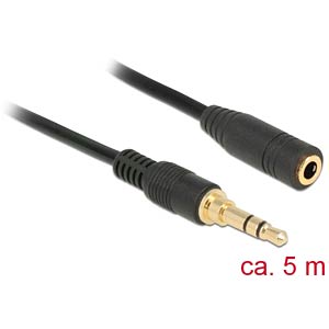 DeLOCK 85590 audio kabel 5 m 3.5mm Zwart