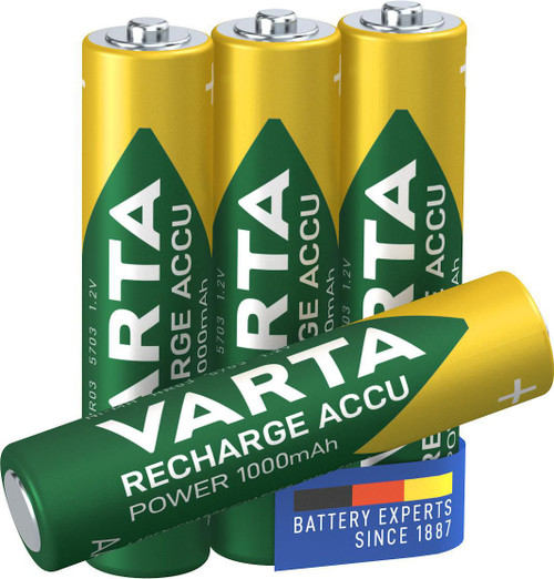 Batterij NiMH AAA/LR03 1.2 V 1000 mAh R2U 4-blister