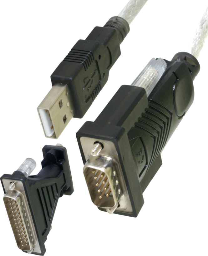 DeLOCK 61308 seriële kabel Zwart USB Type-A DB-9