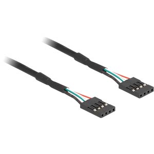 DeLOCK Cable pinheader F/F Signaalkabel 0,40 m Zwart