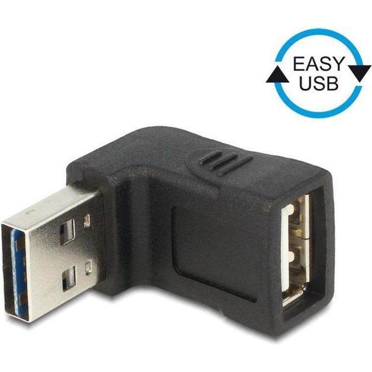 DeLOCK 65521 tussenstuk voor kabels USB 2.0 A Zwart