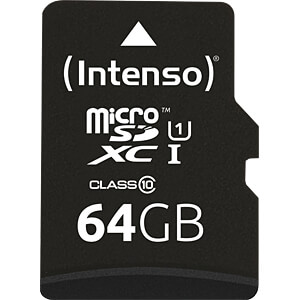 Intenso 3423490 flashgeheugen 64 GB MicroSDXC UHS-I Klasse 10