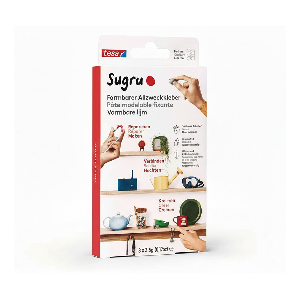 tesa Sugru formbarer Allzweckkleber 8er verschiedene Farben