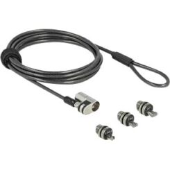 Navilock 20676 kabelslot Zwart, Zilver 2 m