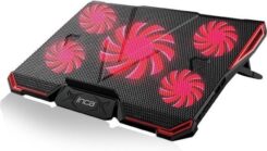 INCA Notebook Koeler 4x 80x15mm Lüfter/LED/2200RPM/2xUSB zwart retail