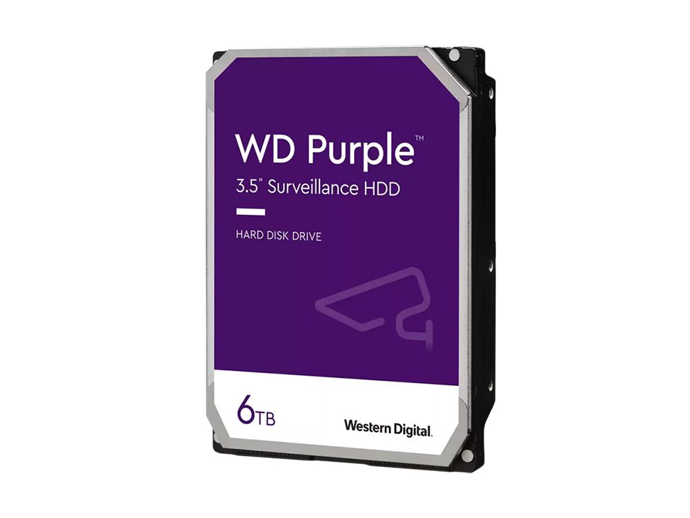 Western Digital Purple interne harde schijf 6 TB 5400 RPM 256 MB 3.5 SATA III
