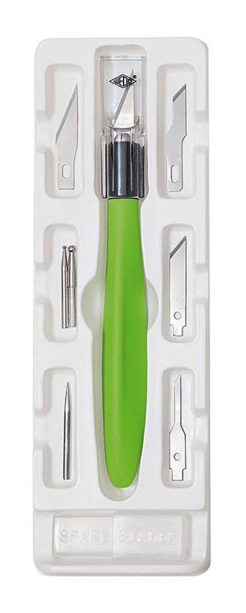 Wedo 78 72199 Zwart, Groen Mes met vast lemmet