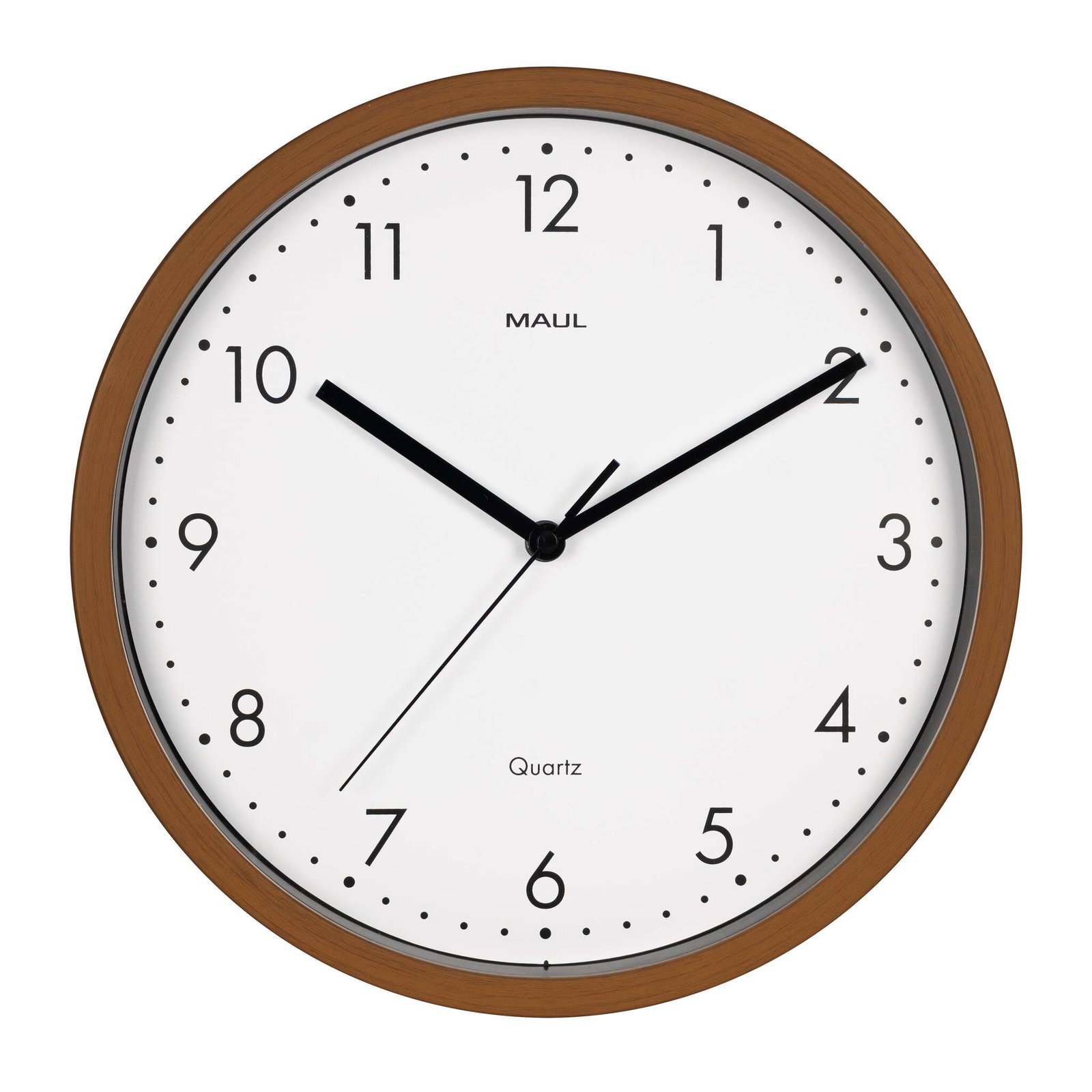 MAUL Wanduhr MAULgrain, 30 cm, Quarzuhr, zonder Batt., dark