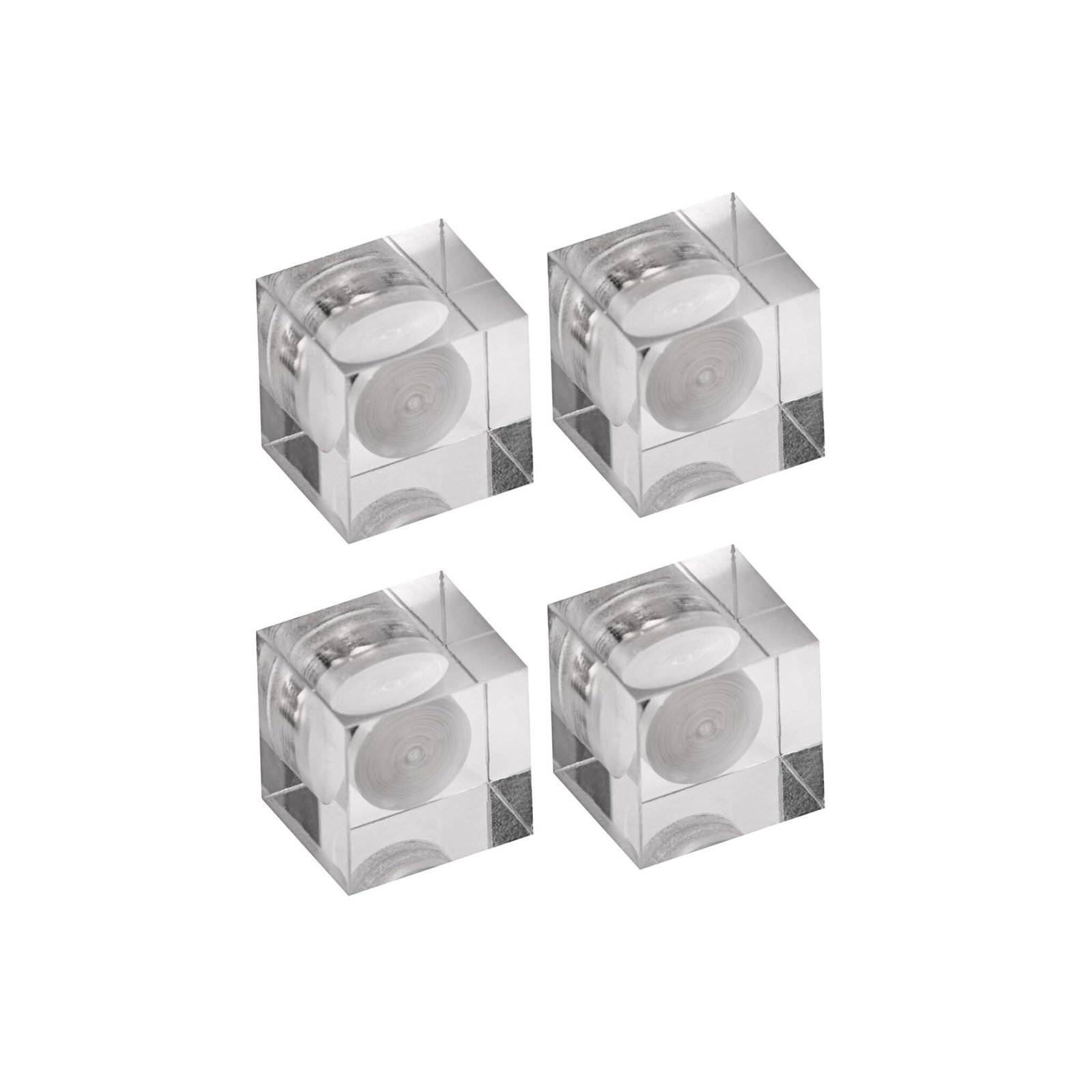 MAUL Neodym-Würfelmagnet Acryl, 15x15x15 mm, 4 St, glaskl.