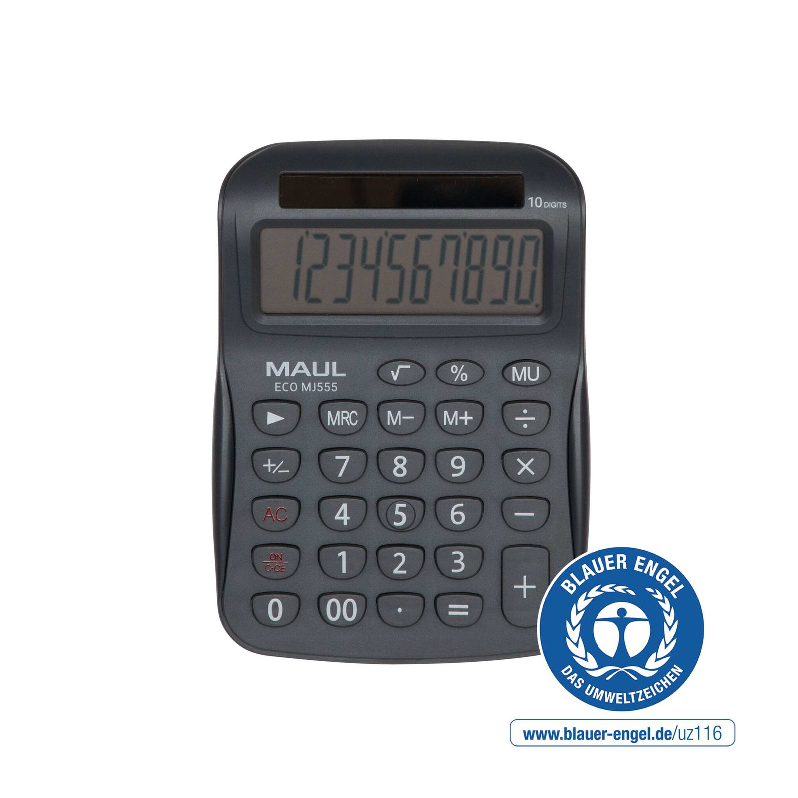 MAUL Tischrechner ECO MJ 555, 10 Stellen, grijs