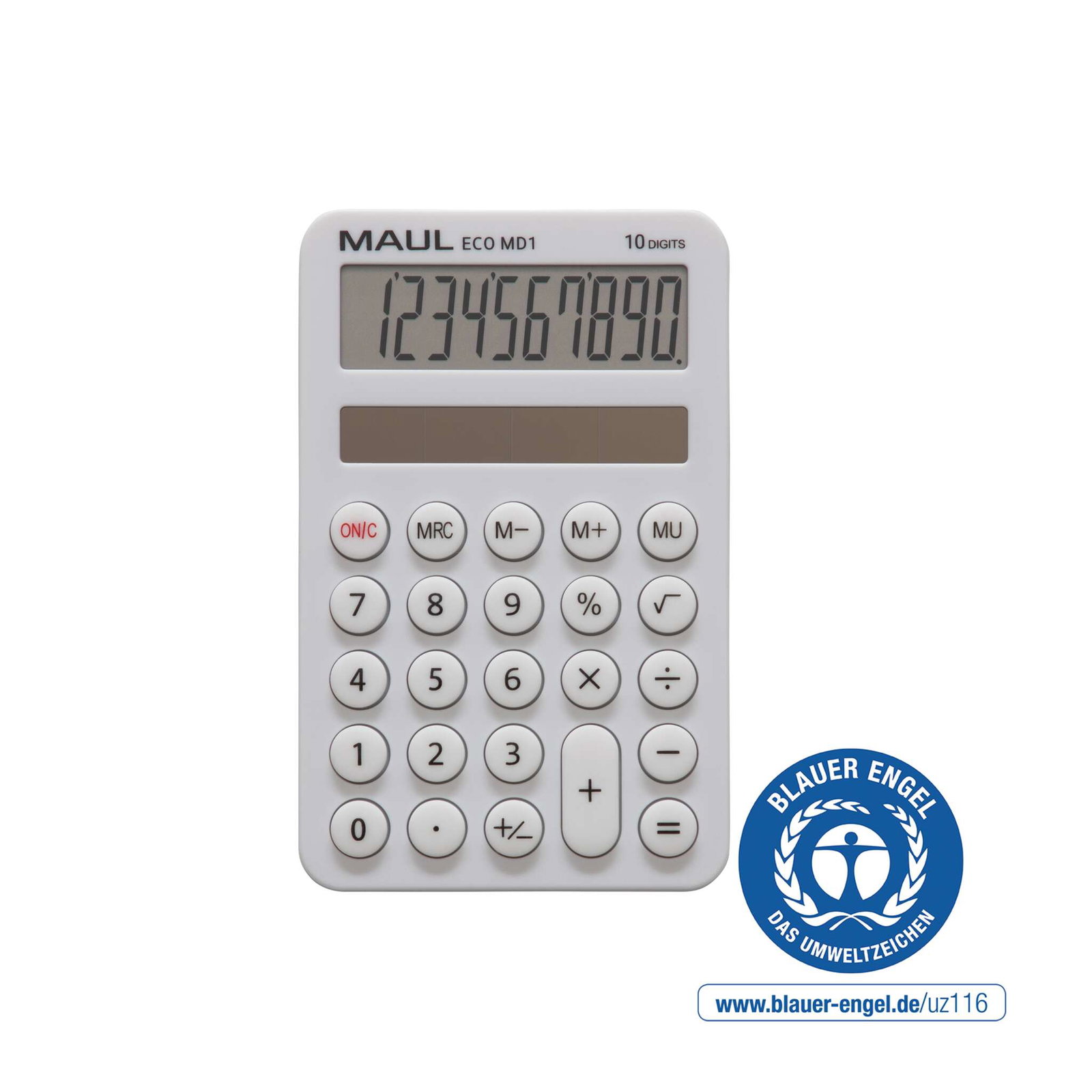 MAUL ECO MD 1 calculator Pocket Rekenmachine met display Wit