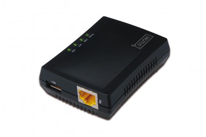 Digitus DN-13020 print server Ethernet LAN Zwart
