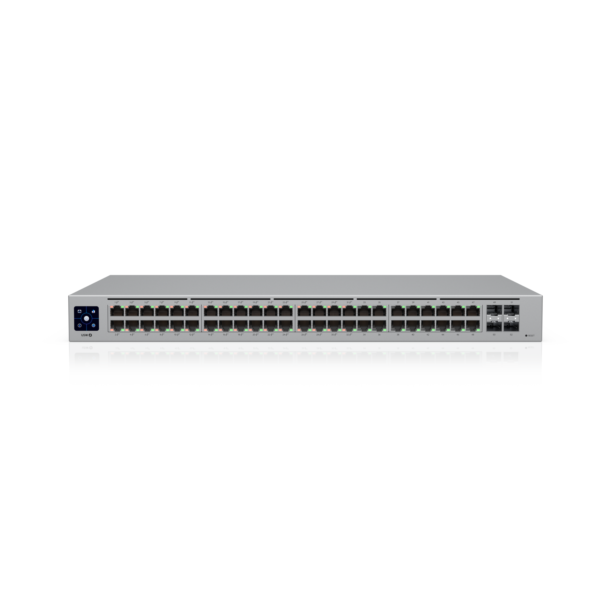 Ubiquiti UniFi USW-48-POE netwerk-switch Managed L2 Gigabit Ethernet (10/100/1000) Power over Ethernet (PoE) 1U Roestvrijstaal