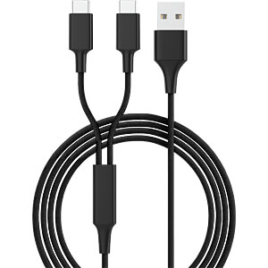 smrter Hydra DUO Ladekabel, Type USB-C, 120cm, black retail