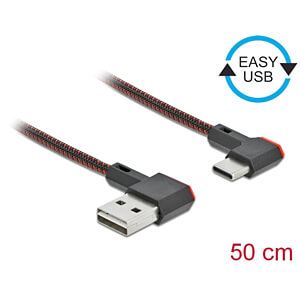 DeLOCK 85280 USB-kabel USB 2.0 0,5 m USB A USB C Zwart